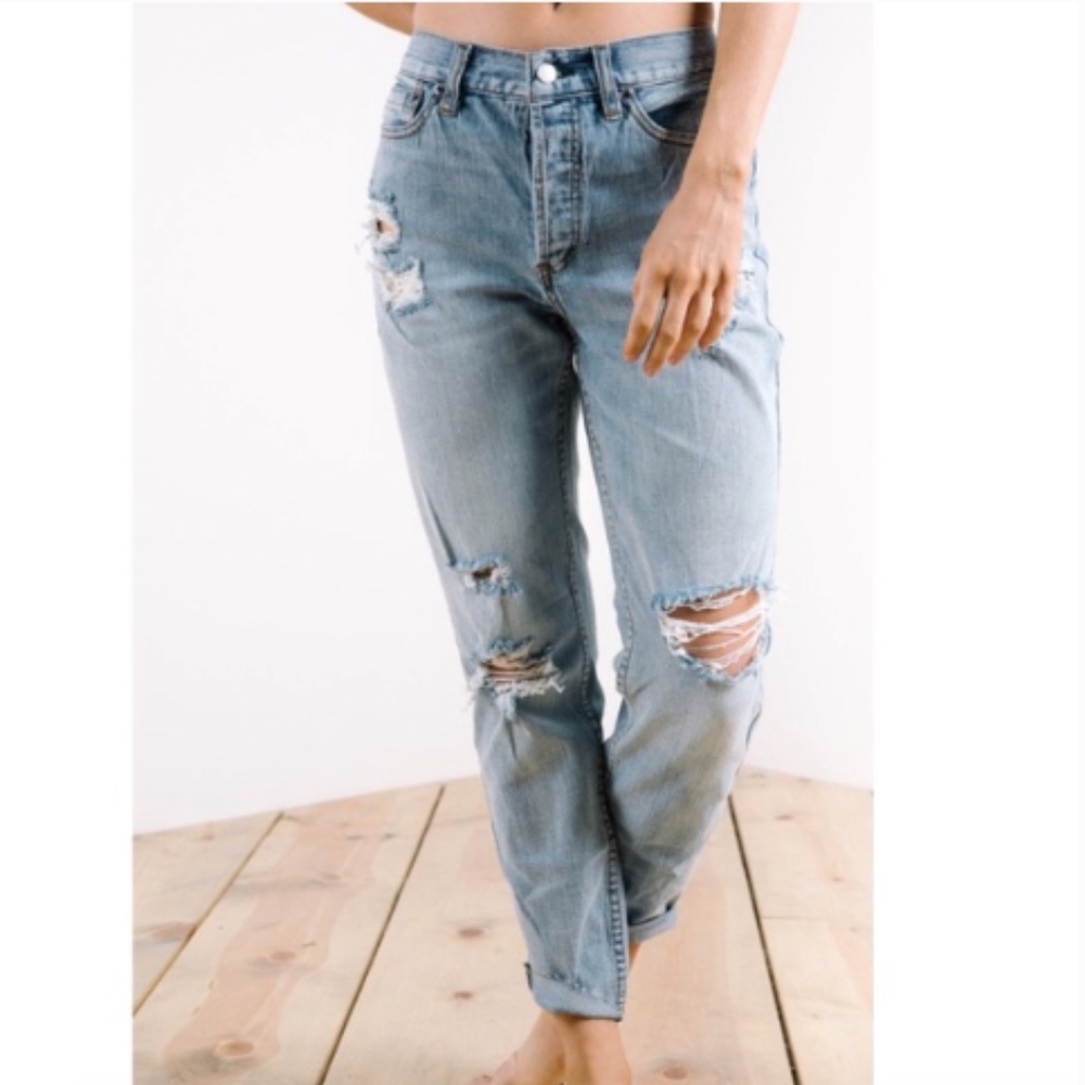 NWT Free People Lacey Stilt Jeans in Ella Blue